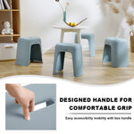 (Bundle of 2) Citylife Foot Stool Sturdy Stackable Bathroom Kitchen Sitting Foot Stool - (Hold Up To 120kg) D-2126