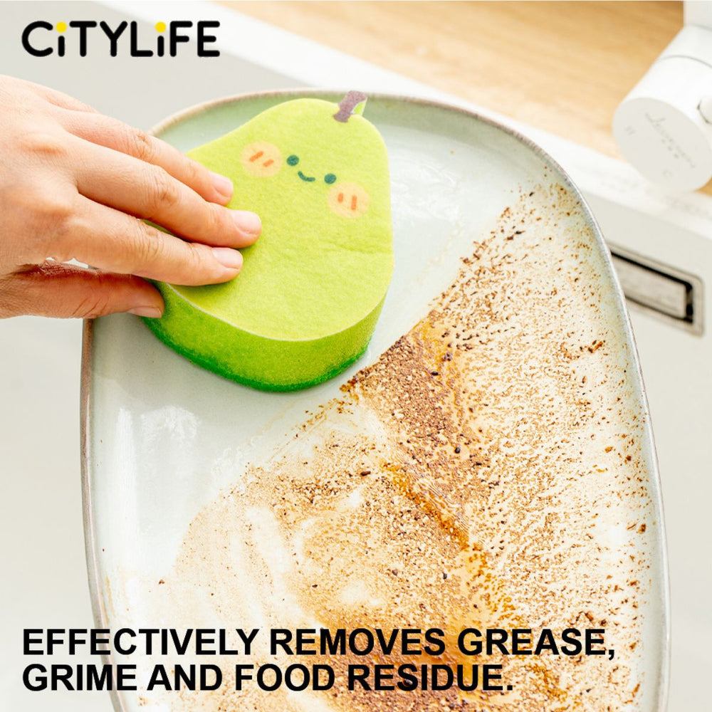 🔥NEW🔥 Citylife Kitchen Sponge Sponge Dual-Side Scrub Sponges for Kitchen Cleaning, Dishwashing