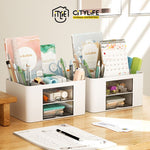 Citylife Multi-Purpose Stationary Holder Desktop Organiser for Office Study Room With Extra Compartments H-8887
