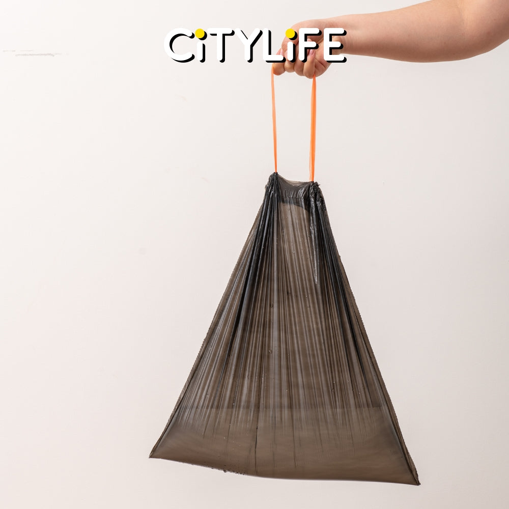 (BUNDLE OF 6) Citylife Vest/Drawstring Garbage bag Large Trash Bag Rubbish Bag W-9423
