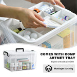 Citylife 8L Handheld Medicine Stackable Storage Container Box First Aid Box Tool Box storage box X-6173