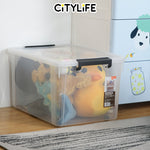 Citylife 55L Widea Transparent Storage Box Stackable Storage Large Container Box With Wheels X-6320