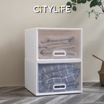 Citylife 40L Stackable Storage Chest Drawers box Home Organizer Drawer Plastic Cabinet G-5205