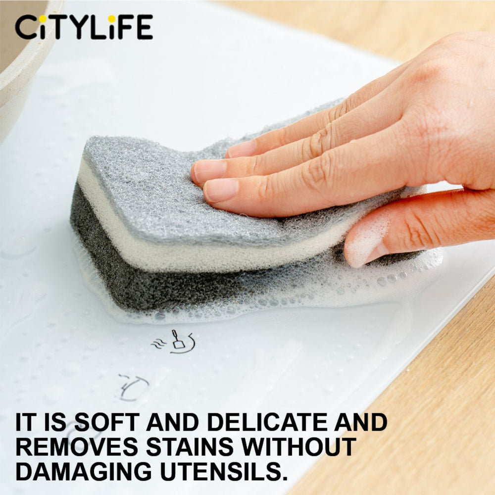 🔥NEW🔥Citylife Kitchen Sponge Sponge Dual-Side Scrub Sponges for Kitchen Cleaning, Dishwashing