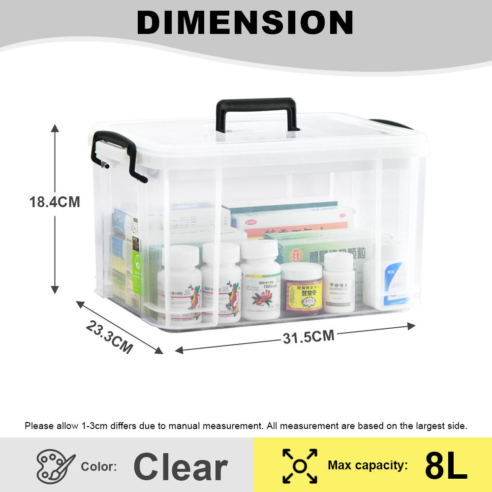 Citylife 8L Handheld Medicine Stackable Storage Container Box First Aid Box Tool Box storage box X-6173