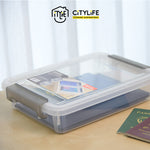 (Bundle of 2) Citylife 4.5L Multi-Purpose Widea Stackable Storage Container Box - Flat Version X-6312