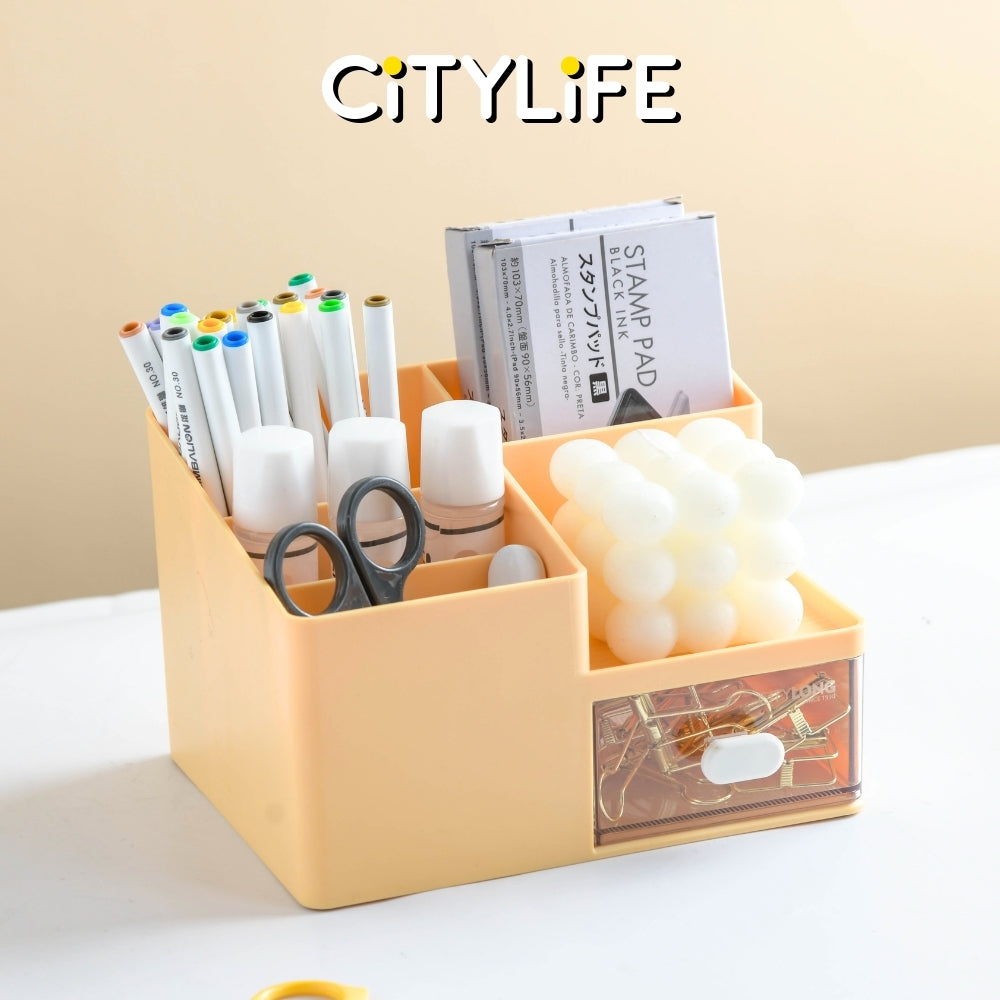 Citylife 1.6L Cosmetics Container Stationery Pencil Holder Desktop Organiser H-7288