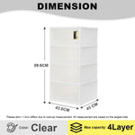 Citylife 108L 4 Tier Storage Cabinet Space Saving Drawer Knock Down Cabinet Cabinet Organizer G-5090