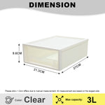 (Bundle of 2) Citylife 3L Stackable Storage Chest Drawers box Home Organizer Drawer Plastic Cabinet G-5210