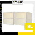 (Bundle of 2) Citylife 9L Stackable Storage Chest Drawers box Home Organizer Drawer Plastic Cabinet G-5211