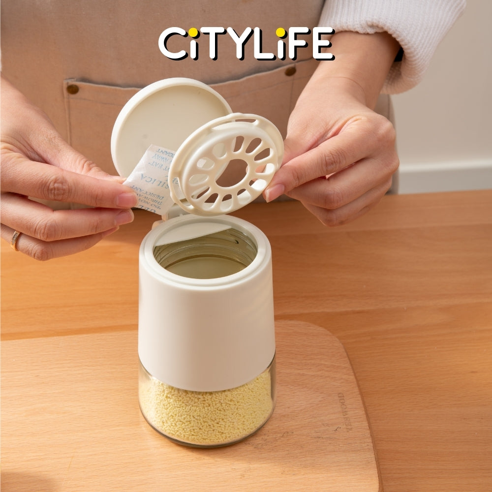 Citylife 350ml Large Capacity Seasoning Bottle Bottle Spice Container for Kitchen Cooking Seasonings H-9456