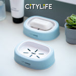 Citylife Soap Box Drain Soap Holder Soap Dish Box Sponge Storage Holder Bathroom Storage Tray H-7011