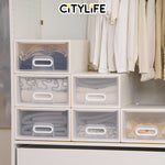 (Bundle of 2) Citylife 15L Stackable Storage Chest Drawers box Home Organizer Drawer Plastic Cabinet G-5201