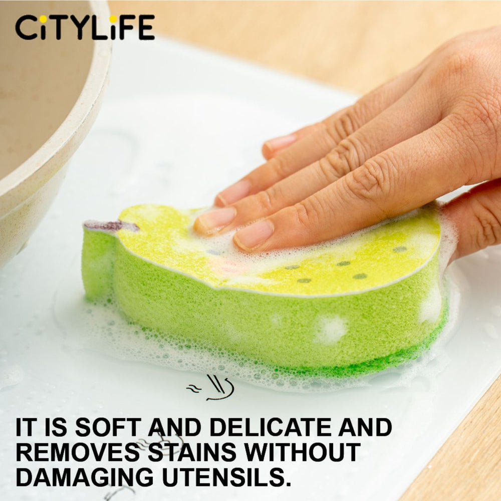 🔥NEW🔥 Citylife Kitchen Sponge Sponge Dual-Side Scrub Sponges for Kitchen Cleaning, Dishwashing
