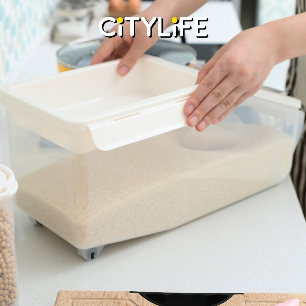 Citylife 7L Rice Storage Container Box Insect-proof Moisture-proof Sealed Food Storage Rice Box T-333537
