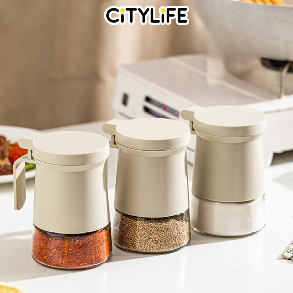 Citylife 350/395ml Large Capacity Seasoning Bottle Bottle Spice Container for Kitchen Cooking Seasonings H-9456