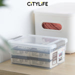 (BUNDLE OF 2) Citylife 1.25L Widea Transparent Storage Box Stackable Storage Mini Container Box - XS X-6315