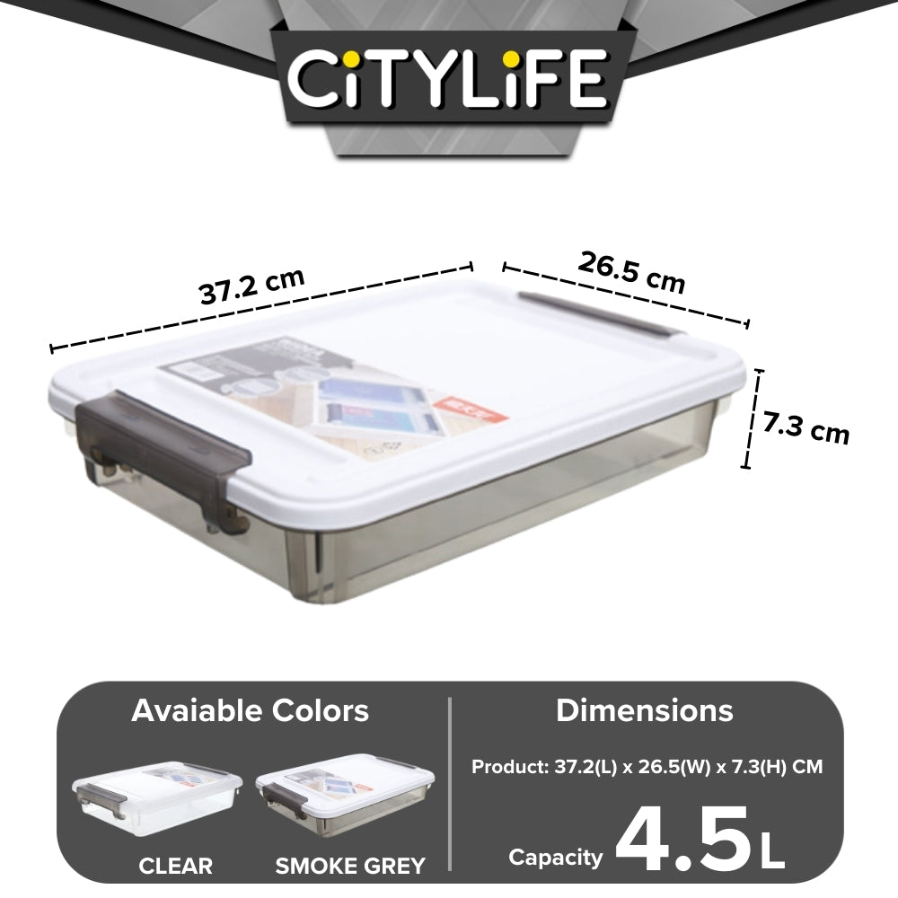 Citylife 4.5L Widea Stackable A4 Organizing Box File Storage Container Box X-6312