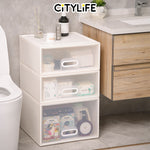 (Bundle of 2) Citylife 25L Stackable Storage Chest Drawers box Home Organizer Drawer Plastic Cabinet G-5203