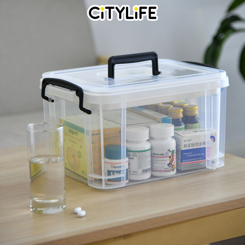 Citylife 8L Handheld Medicine Stackable Storage Container Box First Aid Box Tool Box storage box X-6173