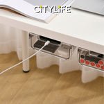 (Bundle of 2) Citylife 2 Packs Self-Adhesive Under Desk Drawer Slide Out Desk Organizers and Accessories H-8097