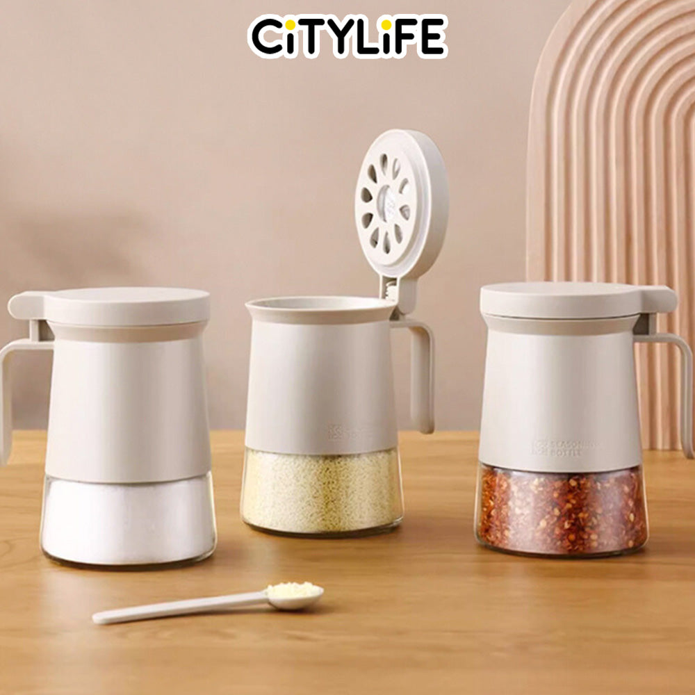 Citylife 350/395ml Large Capacity Seasoning Bottle Bottle Spice Container for Kitchen Cooking Seasonings H-9456