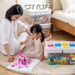 Citylife 16L Transparent Organizer Stackable Storage Container Box With Extra Compartment Tray X-6015