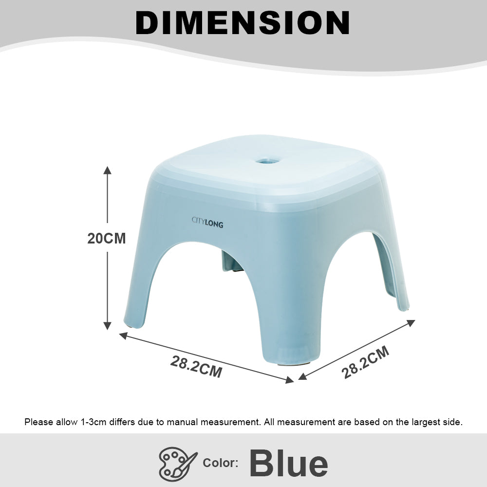 (Bundle of 2) Citylife Sturdy Stackable Picnic Gathering Cuboid Sitting Stool Chair Hold Up To 120kg D-213233