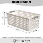 (BUNDLE OF 2) - Citylife Plastic Storage Basket Organizer Toy Storage Kitchen Organizer with handle Basket with holes L-7101020304