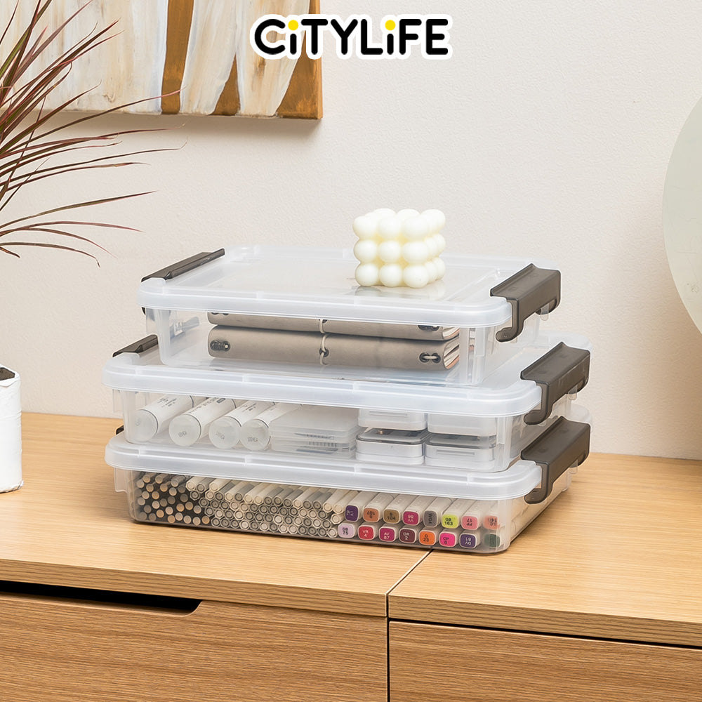 Citylife 3.2L/4.5L Widea Stackable A4 Organizing Box File Storage Container Box X-631213