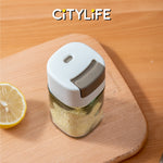 Citylife 100ml Press-Type Quantitative Salt Shaker Each Press 0.5g Seasoning Container Glass Household Quantitative Salt Bottle H-9459