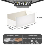 Citylife 1.2L to 9.7L Storage Box Organizsation Box Wardrobe Kitchen Living Room Storage Boxes Organizer H-7334-40