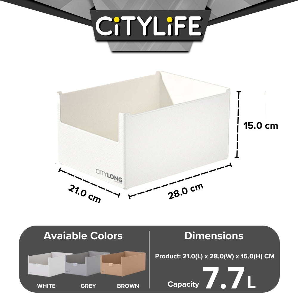 Citylife 1.2L to 9.7L Storage Box Organizsation Box Wardrobe Kitchen Living Room Storage Boxes Organizer H-7334-40