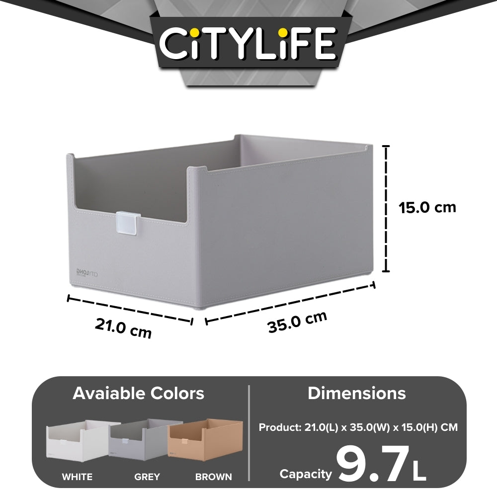 Citylife 1.2L to 9.7L Storage Box Organizsation Box Wardrobe Kitchen Living Room Storage Boxes Organizer H-7334-40