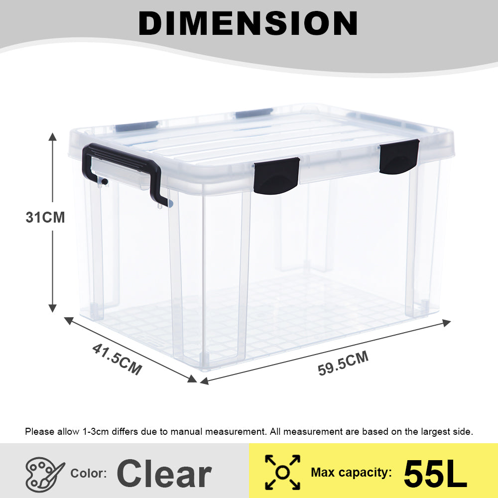 Citylife 26L to 55L Hercules Anti-Humidity Storage Box Stackable Strong Storage Container Box X-63717273