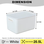 (Bundle of 2) Citylife 6.5L Organisers Storage Boxes Kitchen Containers Wardrobe Shelf Desk Home With Closure Lid - S H-7702