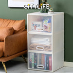 Citylife 40L Stackable Storage Chest Drawers box Home Organizer Drawer Plastic Cabinet G-5205