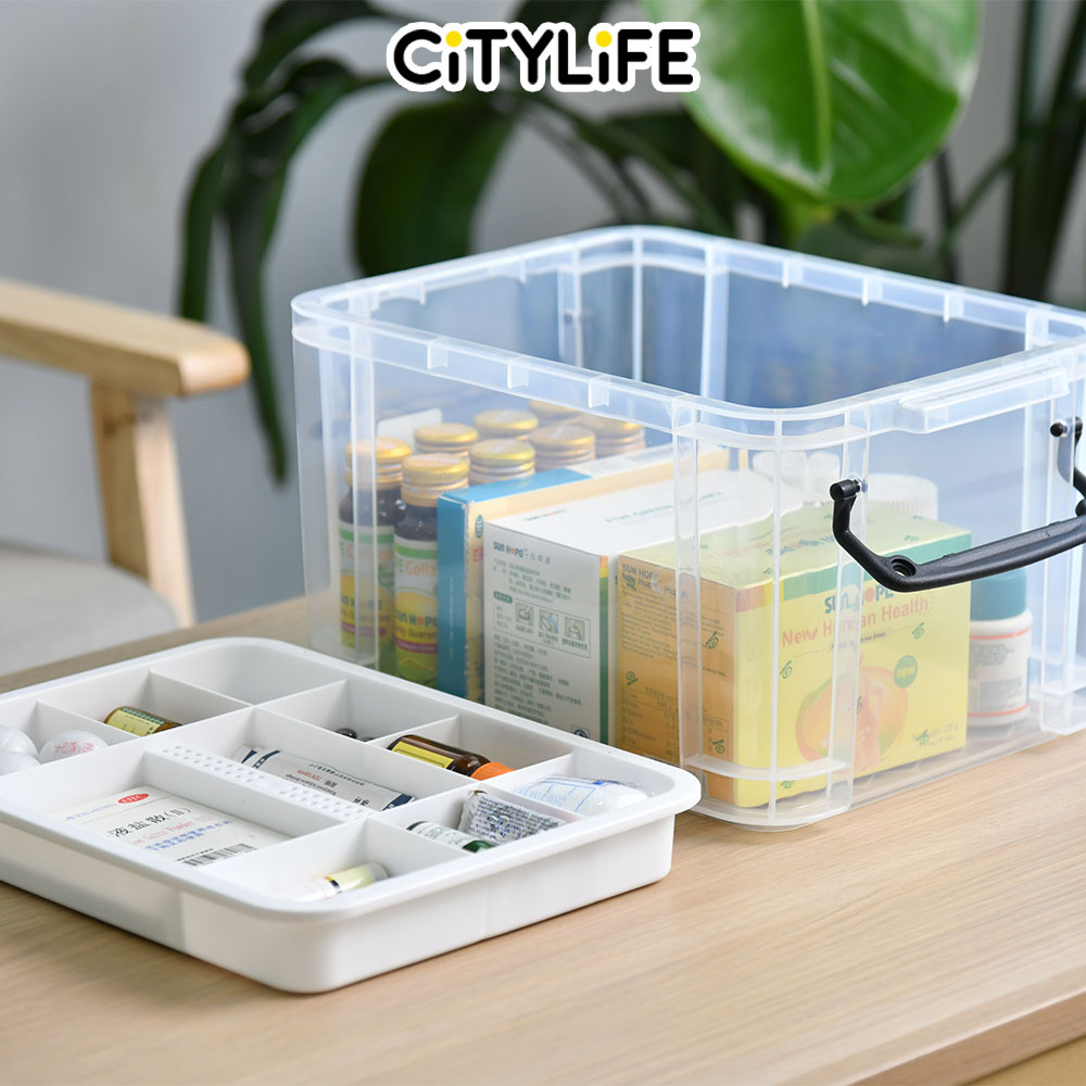 Citylife 8L Handheld Medicine Stackable Storage Container Box First Aid Box Tool Box storage box X-6173