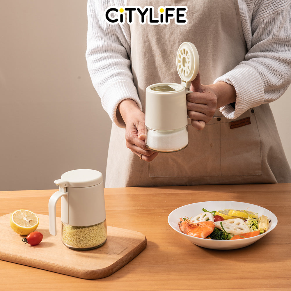 Citylife 350/395ml Large Capacity Seasoning Bottle Bottle Spice Container for Kitchen Cooking Seasonings H-9456