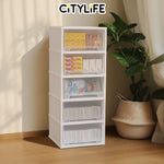 Citylife 135L 5 Tier Storage Cabinet Space Saving Drawer Knock Down Cabinet Cabinet Organizer G-5091