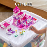 Citylife 30L Transparent Organizer Stackable Storage Container Box With Extra Compartment Tray X-6016