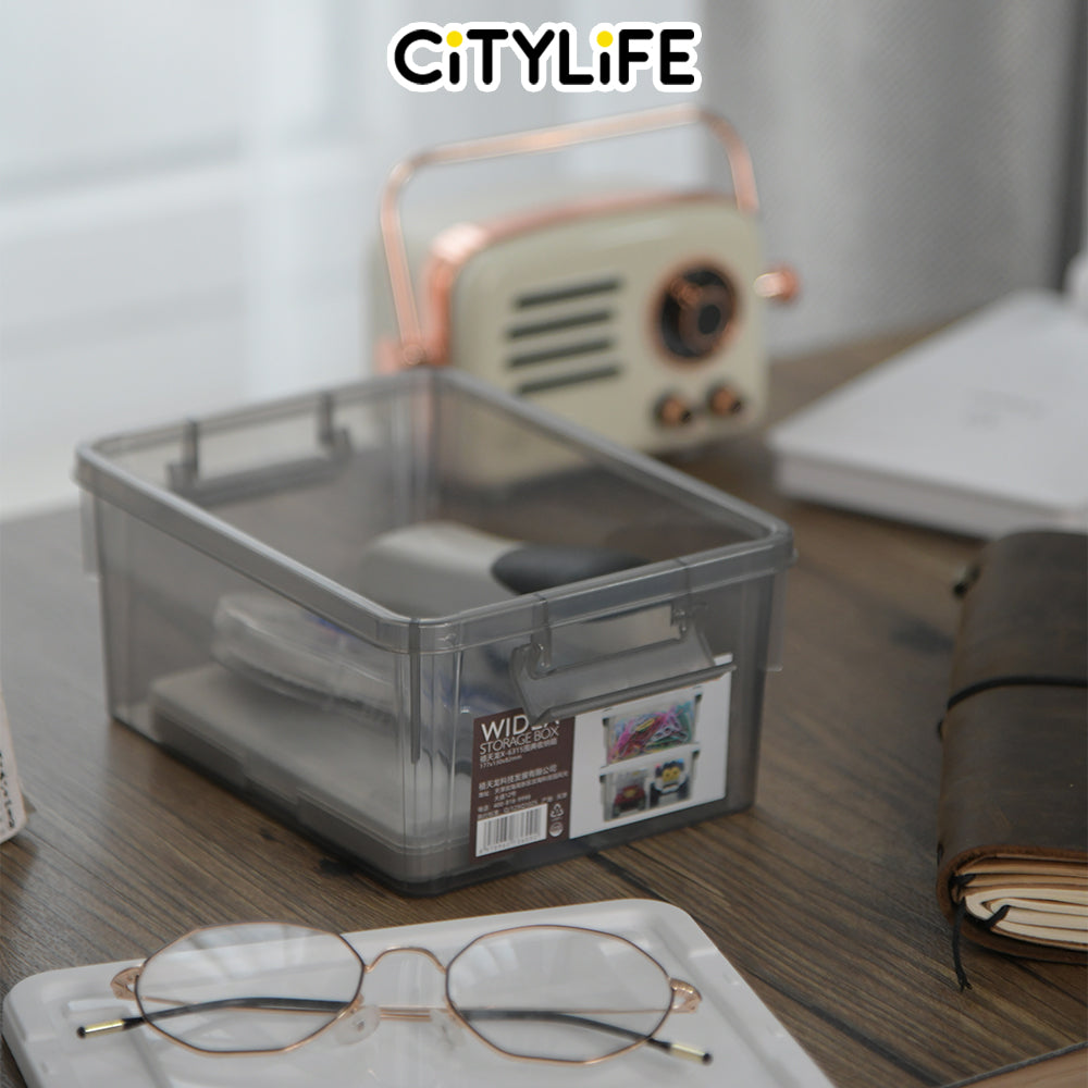 (BUNDLE OF 2) Citylife 1.25L Widea Transparent Storage Box Stackable Storage Mini Container Box - XS X-6315