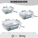 (Bundle of 2) Citylife Air-tight Glass Lunch Box Oven Microwave Glass Food Container Bento Box H-84848586