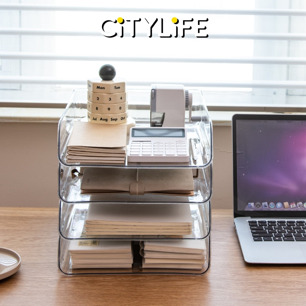 Citylife Acrylic Stackable Desktop Organiser Makeup Box Skincare Cosmetics Storage Box J-867071