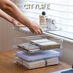 Citylife Acrylic Stackable Desktop Organiser Makeup Box Skincare Cosmetics Storage Box J-867071