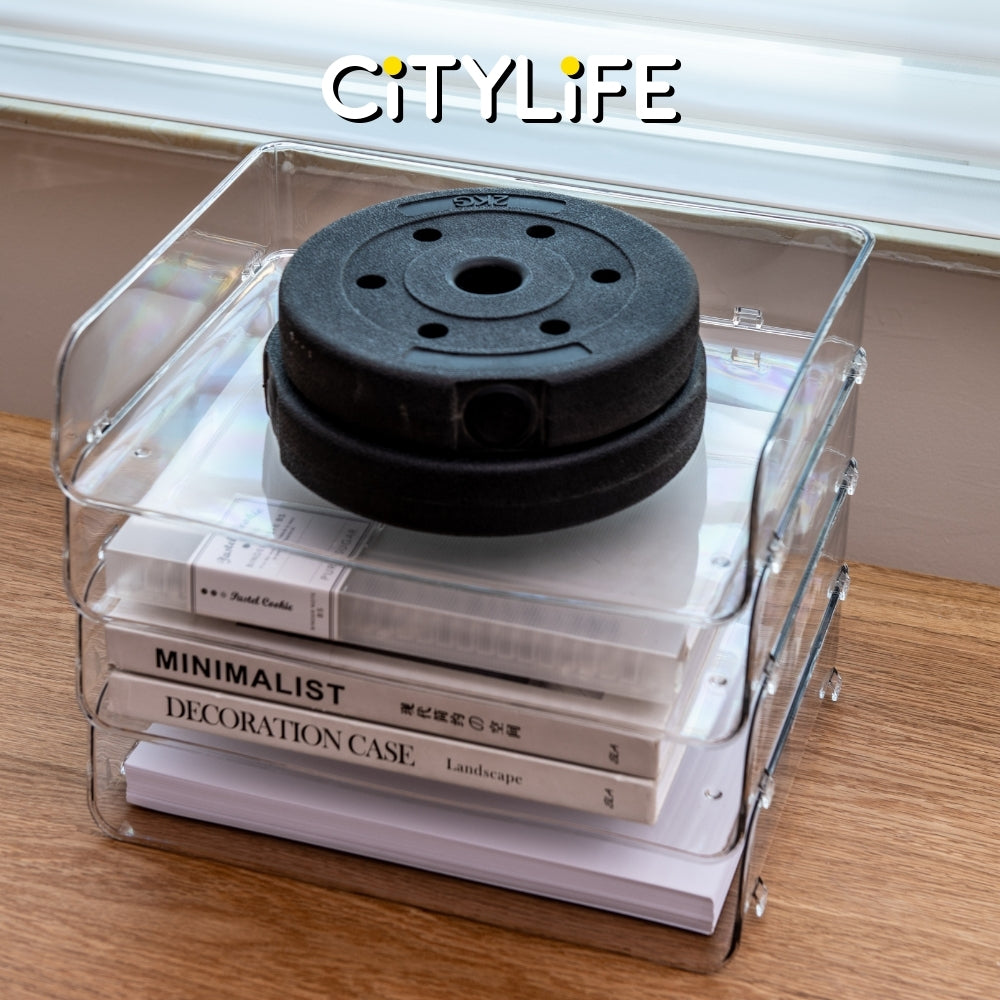 Citylife Acrylic Stackable Desktop Organiser Makeup Box Skincare Cosmetics Storage Box J-867071