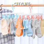 Citylife 12 / 24 Clothes Peg Hanger Foldable Laundry Hanging Clips Multi Pegs Rack J-870607