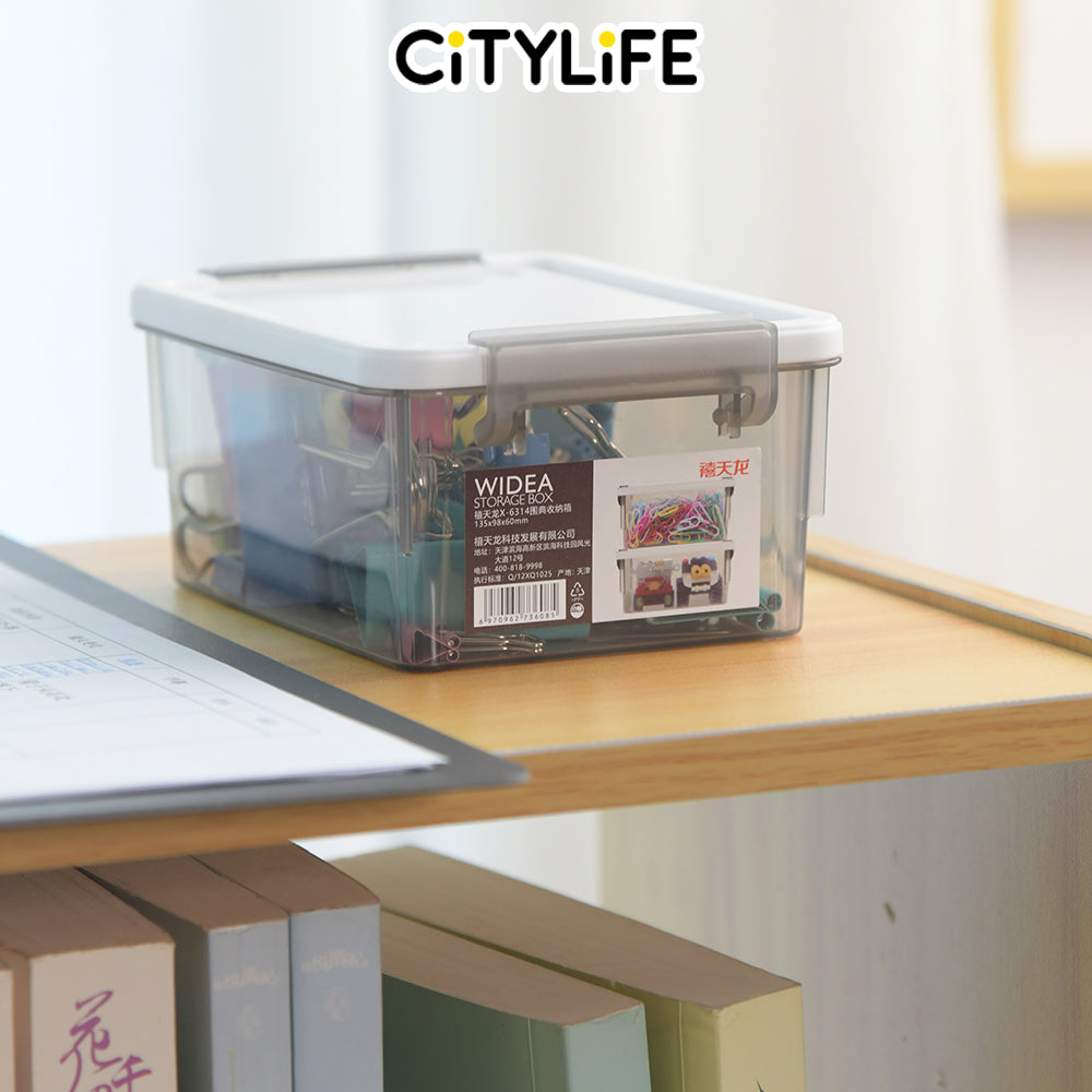 (BUNDLE OF 2) Citylife 0.5L Widea Transparent Storage Box Stackable Storage Mini Container Box - XXS X-6314