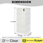 Citylife 135L 5 Tier Storage Cabinet Space Saving Drawer Knock Down Cabinet Cabinet Organizer G-5091