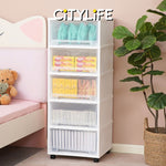 Citylife 135L 5 Tier Storage Cabinet Space Saving Drawer Knock Down Cabinet Cabinet Organizer G-5091